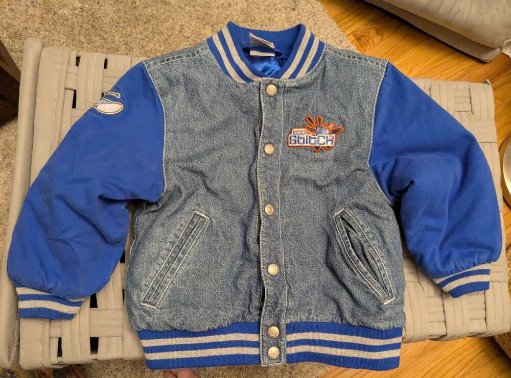 Vintage Disney Store Lilo and Stitch Varsity Jacket Child's XS 4 - 5